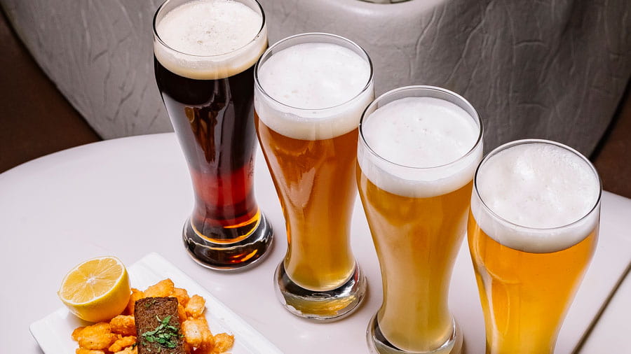 different types beer with crackers dushbara cheese pistachios min